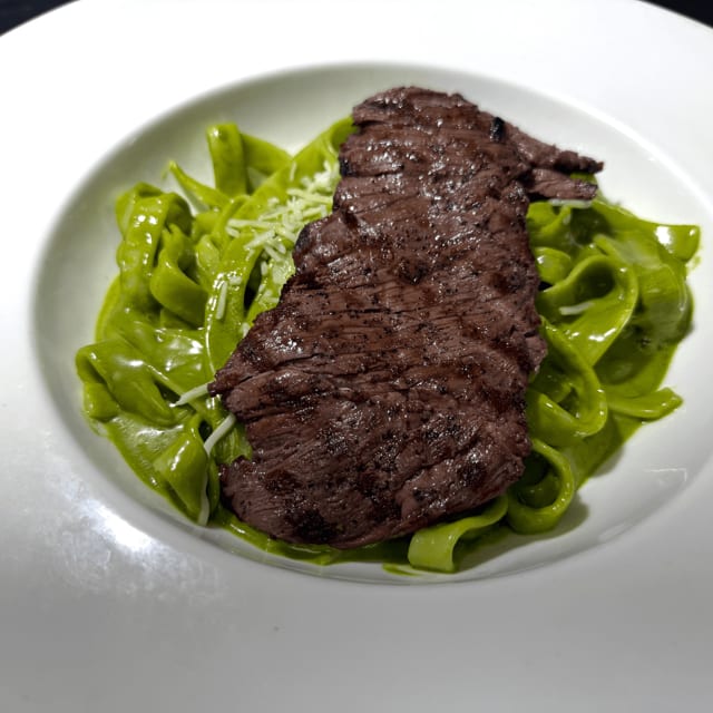 Fetuccine Al Pesto Milanessa.